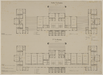 217261 Plattegronden van de zolderverdieping en de 2e verdieping van het Stads- en Academisch Ziekenhuis ...